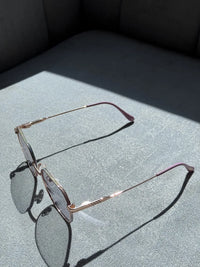 DIVA - Gafas Fotocromáticas Marco Escarchado Dorado | Karol Eye Wear